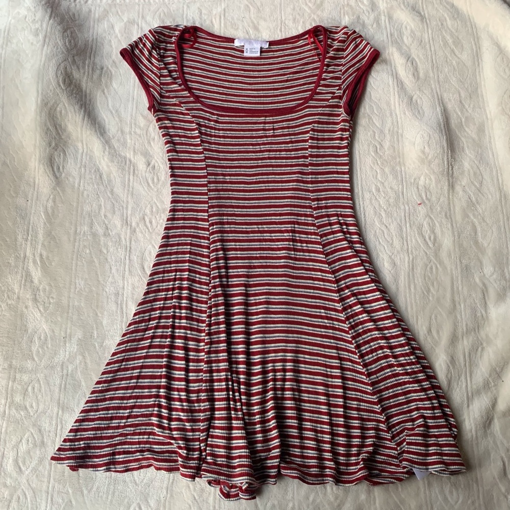 Red striped dress